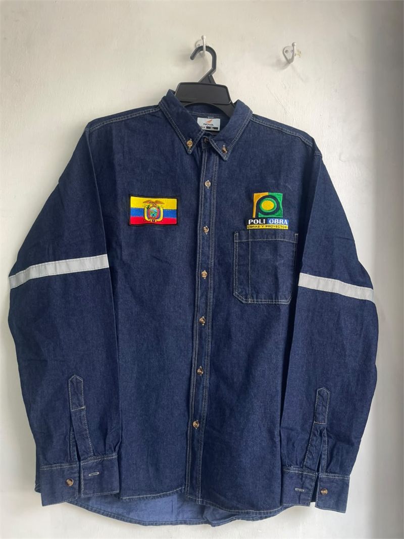 Camisa jean para hombre con Bordado
